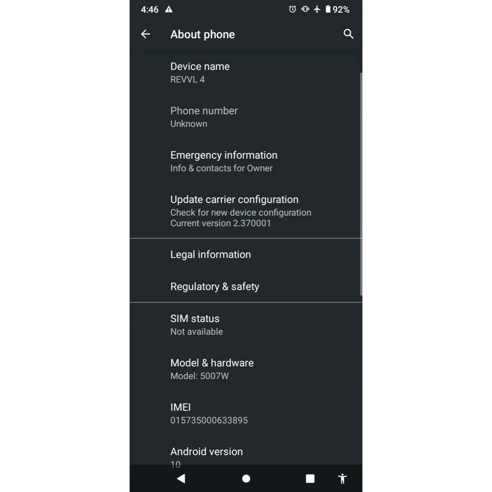 REVVL 4 - AL5007W - 6.2